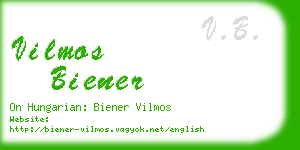 vilmos biener business card